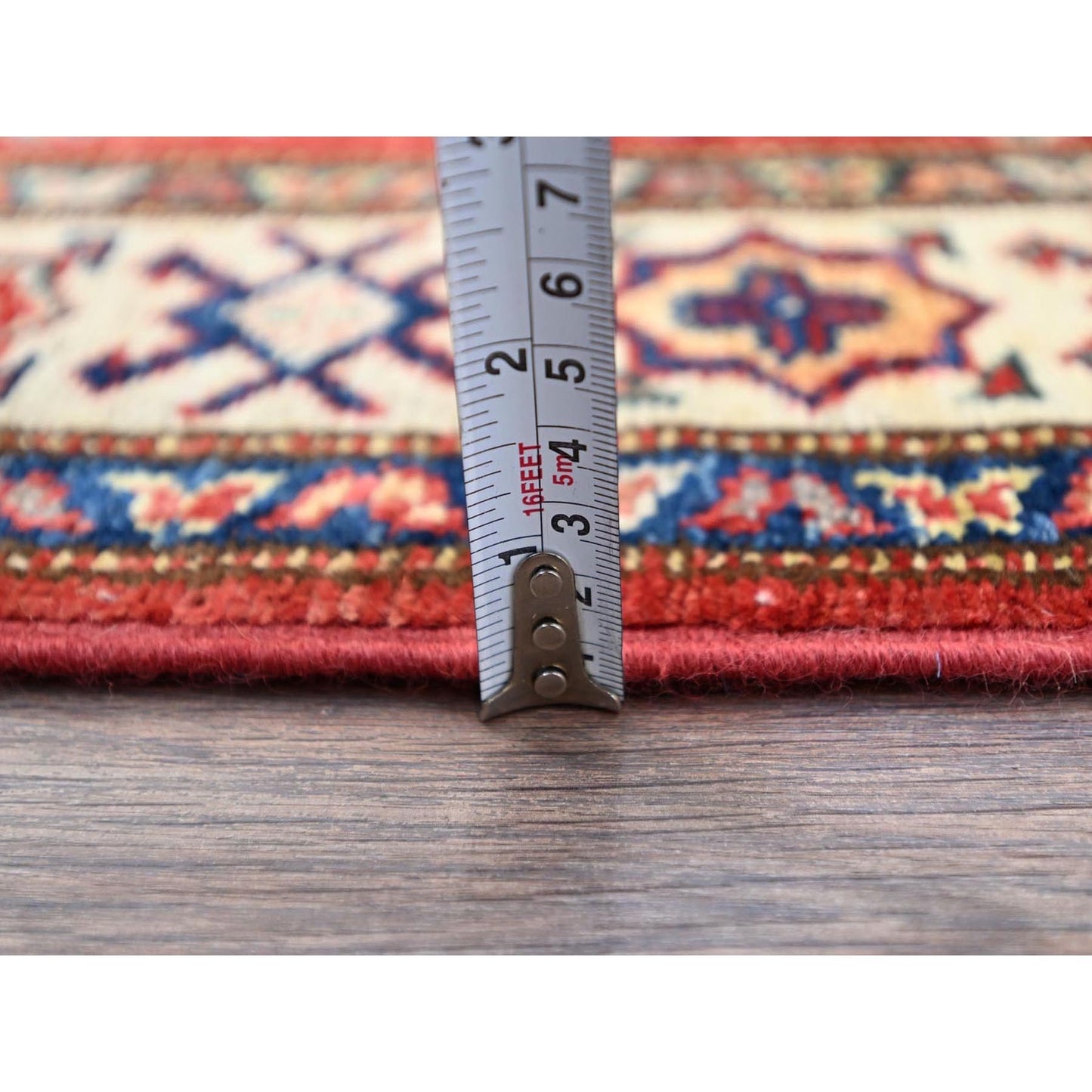 2'8"X13'4" Red Super Kazak Hand Knotted 100% Wool Runner Oriental Rug