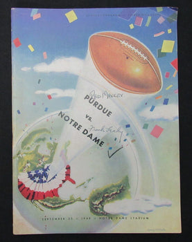 Frank Leahy/Stuart Holcomb Signed 1948 Notre Dame