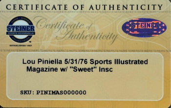 Lou Piniella Autographed Sports Illustrated