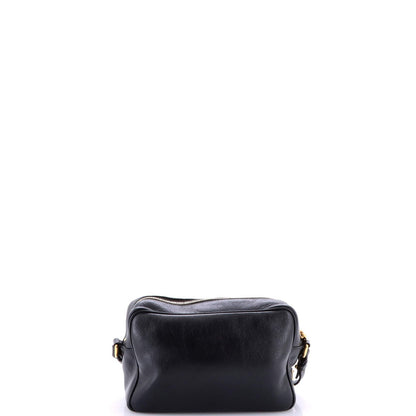 Prada Logo Camera Bag Embossed Leather Small