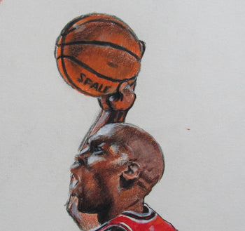 Michael Jordan Original Mixed Media Painting