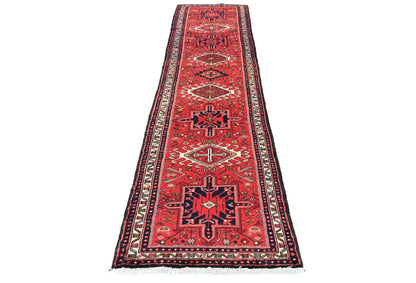 Handmade Vintage Oriental Runner Rug 2X10 Ft Red