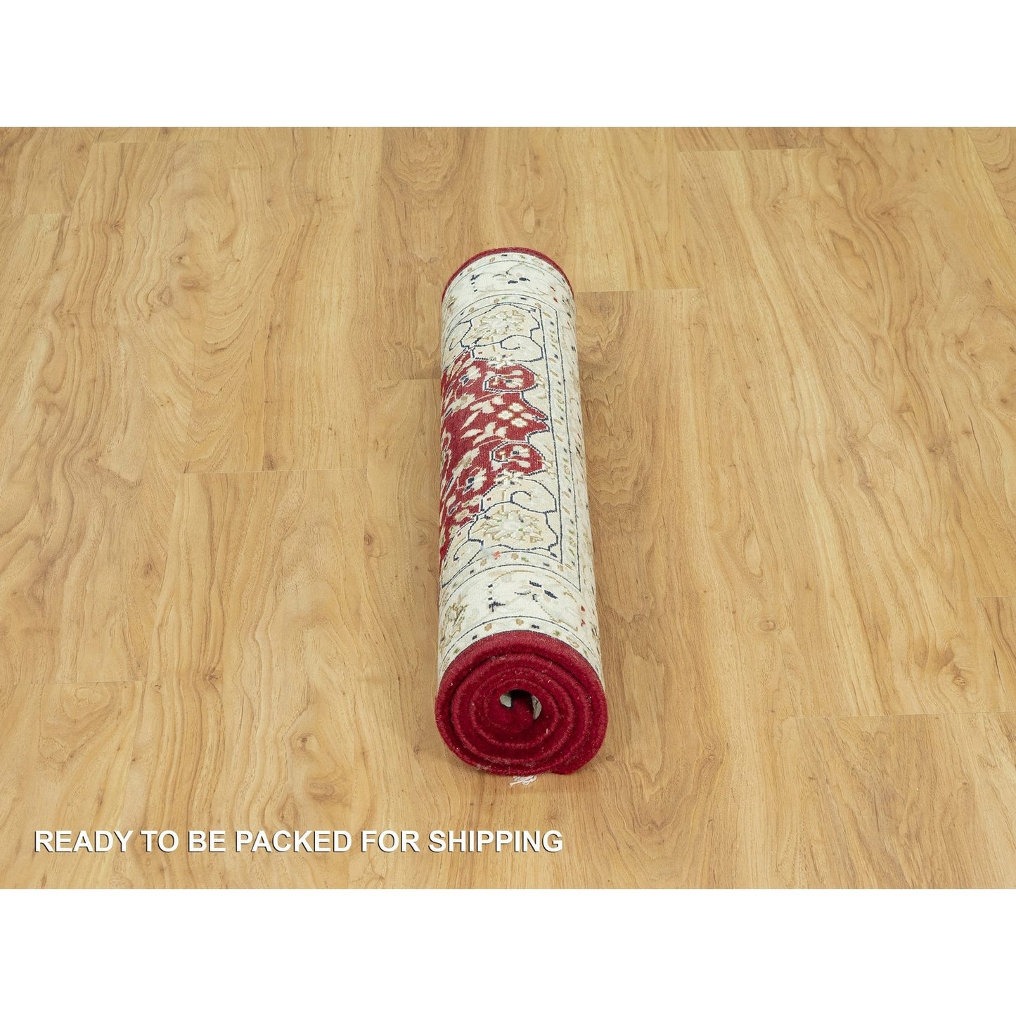 2'7"X4'1" Sun Dried Tomato Red Nain Central Medallion Hand Knotted Rug