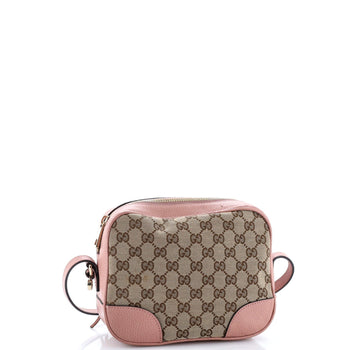 Gucci Bree Disco Crossbody Bag Gg Canvas With Leather Mini