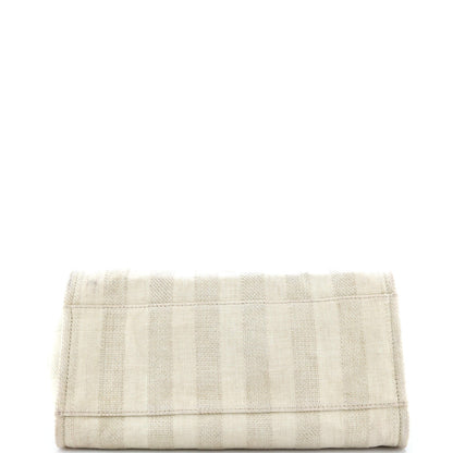 Chanel Deauville Tote Striped Mixed Fibers Medium
