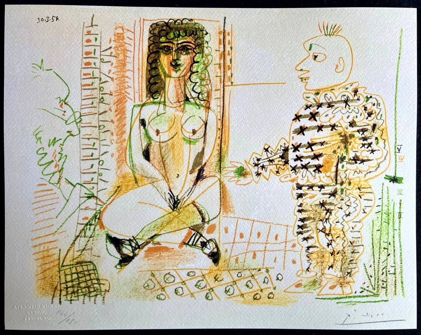 Pablo Picasso Lithograph Coa Signed Numbered By Hand Certified 180 Copies #