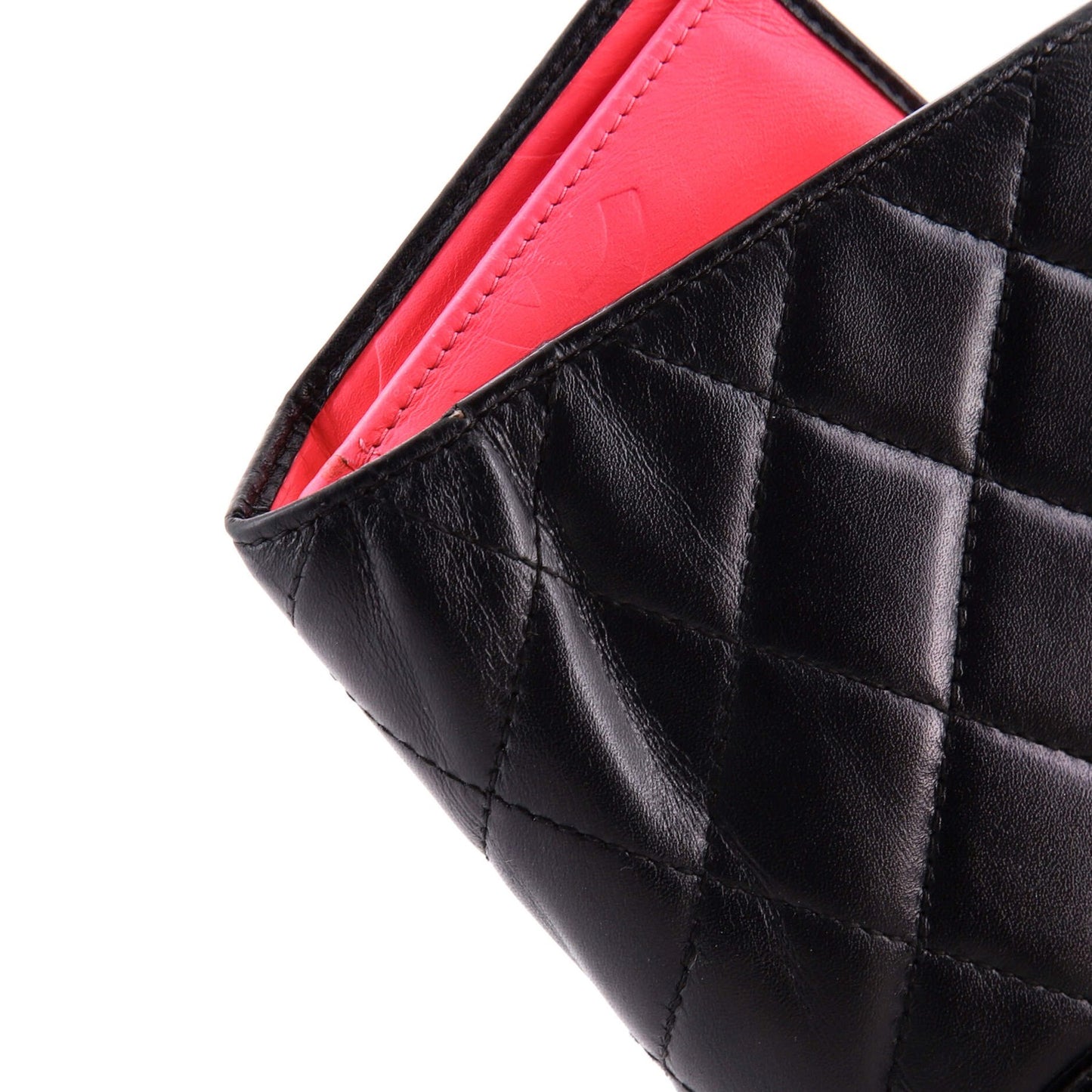 Chanel Cambon Bifold Wallet Quilted Lambskin Long