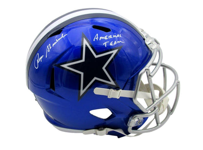 Roger Staubach Hof Autographed/Inscr Full Size Flash Replica Helmet Cowboys Bas