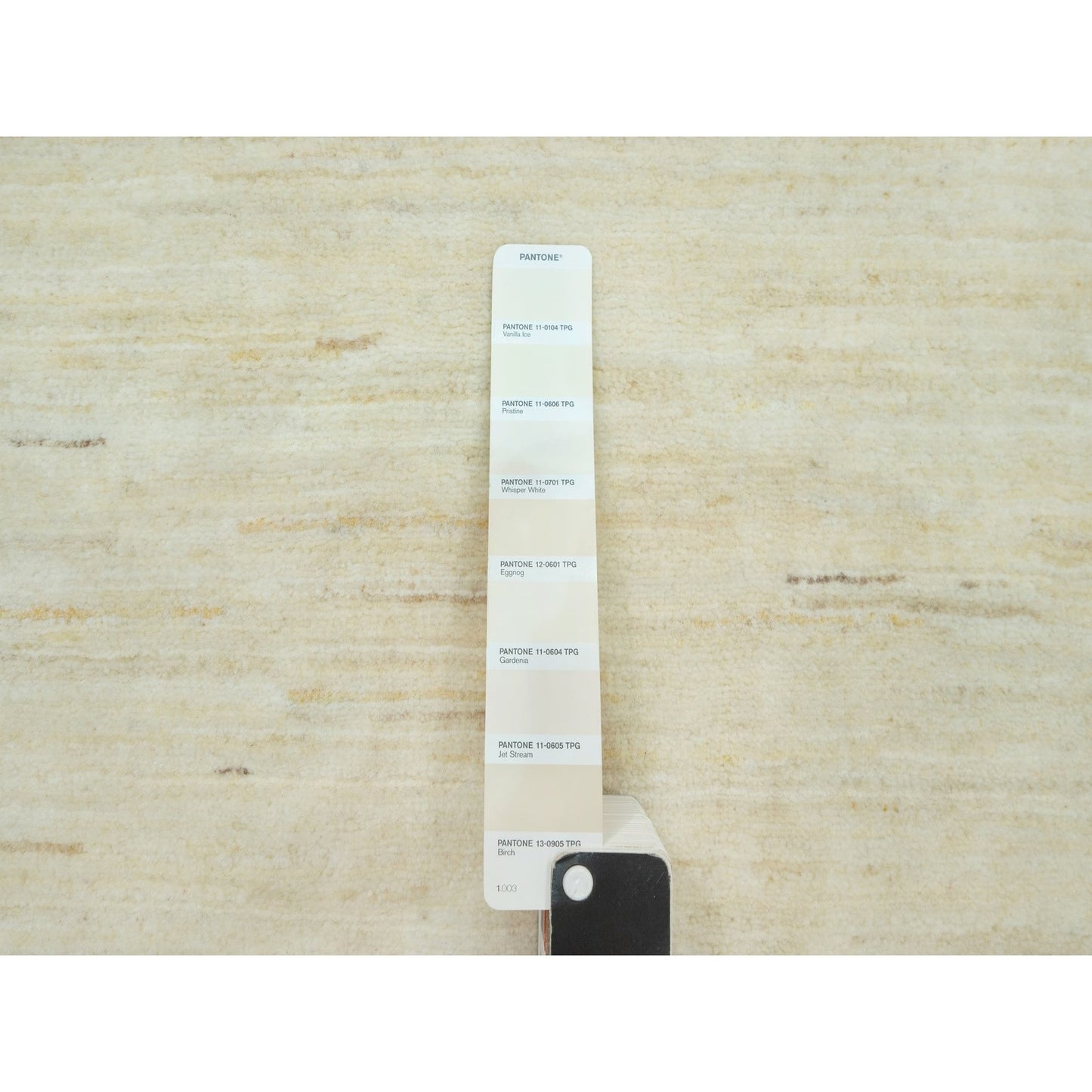 2'6"X8'2" White Pure Wool Hand Knotted Denser Weave Runner Oriental Rug