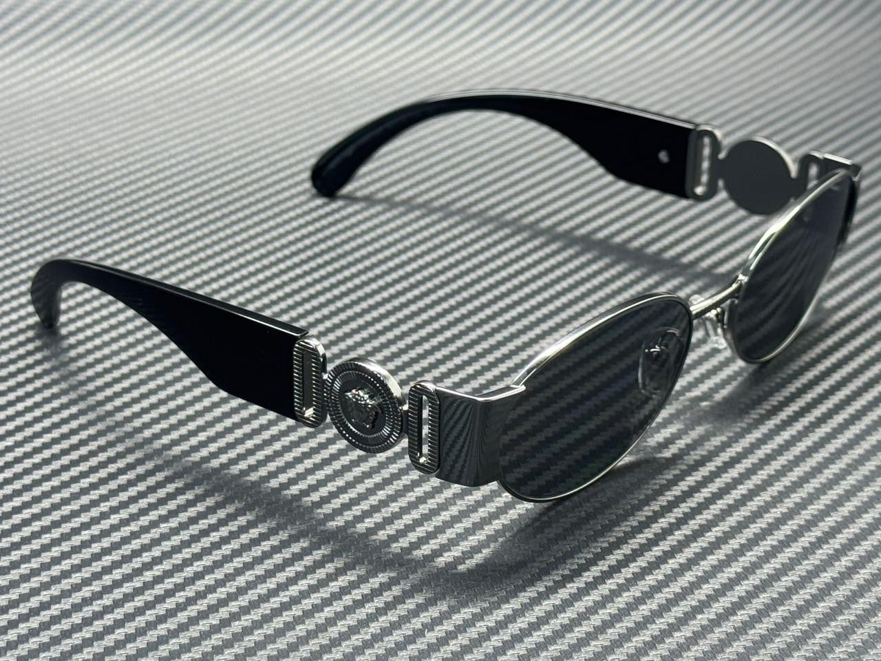 Men's Mirror Sunglasses Gunmetal Grey 56 mm Silver Ve2299