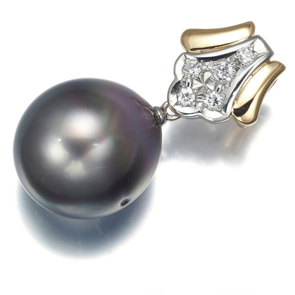 Tasaki Pendant Black South Sea Pearl 13.4Mm
