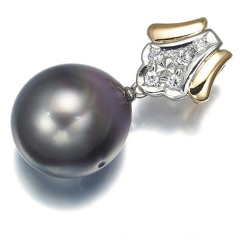 Tasaki Pendant Black South Sea Pearl 13.4Mm