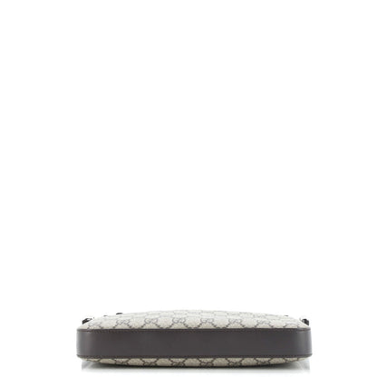 Gucci Front Zip Messenger Gg Coated Canvas Medium