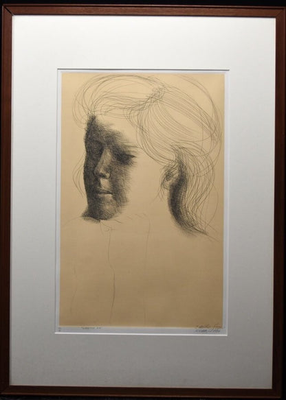 Emilio Greco (Italian) Signed Etching Print Numbered Framed 1970 Brigitte No2