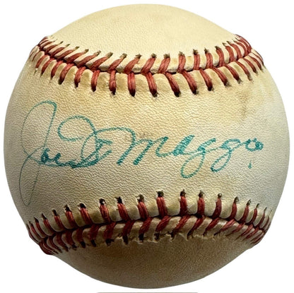 (JSA) Joe DiMaggio Autographed Cracker Jack Old Timers Baseball Classic Ball
