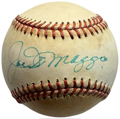(JSA) Joe DiMaggio Autographed Cracker Jack Old Timers Baseball Classic Ball