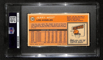 Jerry West Hof Lakers Signed/Inscribed 1970-71 Topps Card #160 Psa/Dna 198707