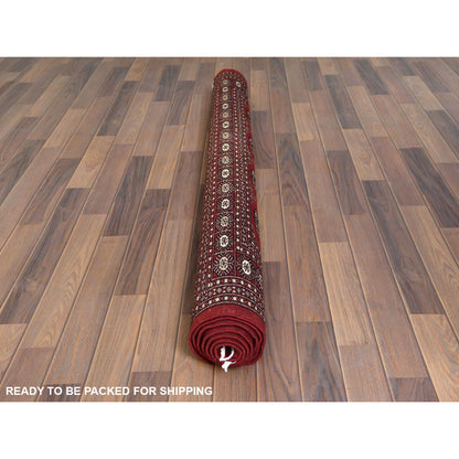 5'1"X7'6" 250 Kpsi Silky Wool Hand Knotted Super Bokara Red Rug