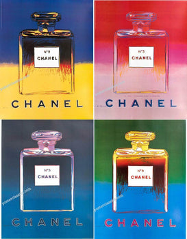 Andy Warhol Chanel  N5 Original Set Of 4 Posters 22 X 29 Inches Each