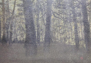 Joichi Hoshi Forest Scene 1976 Signed Woodblock Print 