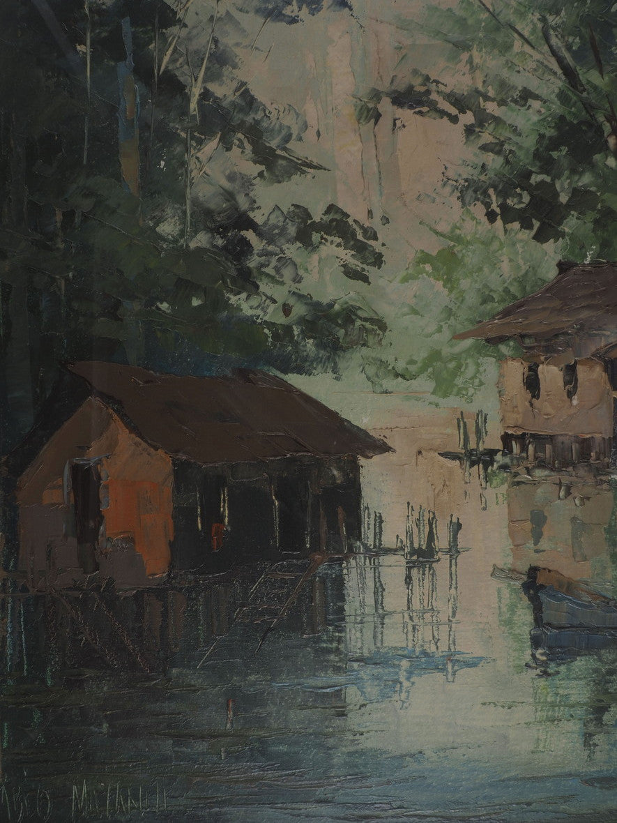 Pablo Matania (Brazilian) Original Painting Oil Canvas Signed Framed Landscape