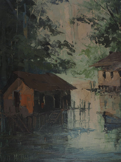 Pablo Matania (Brazilian) Original Painting Oil Canvas Signed Framed Landscape