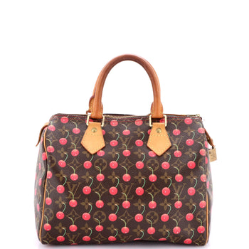 Louis Vuitton Speedy Handbag Limited Edition Monogram Cerises 25