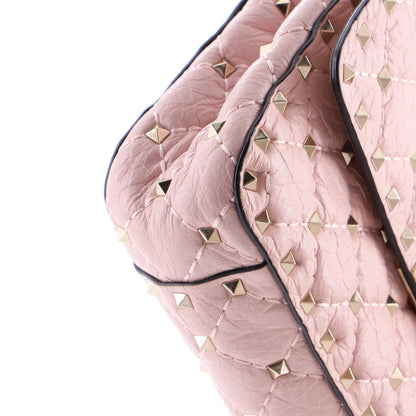 Valentino Garavani Rockstud Spike Flap Bag Quilted Leather Small