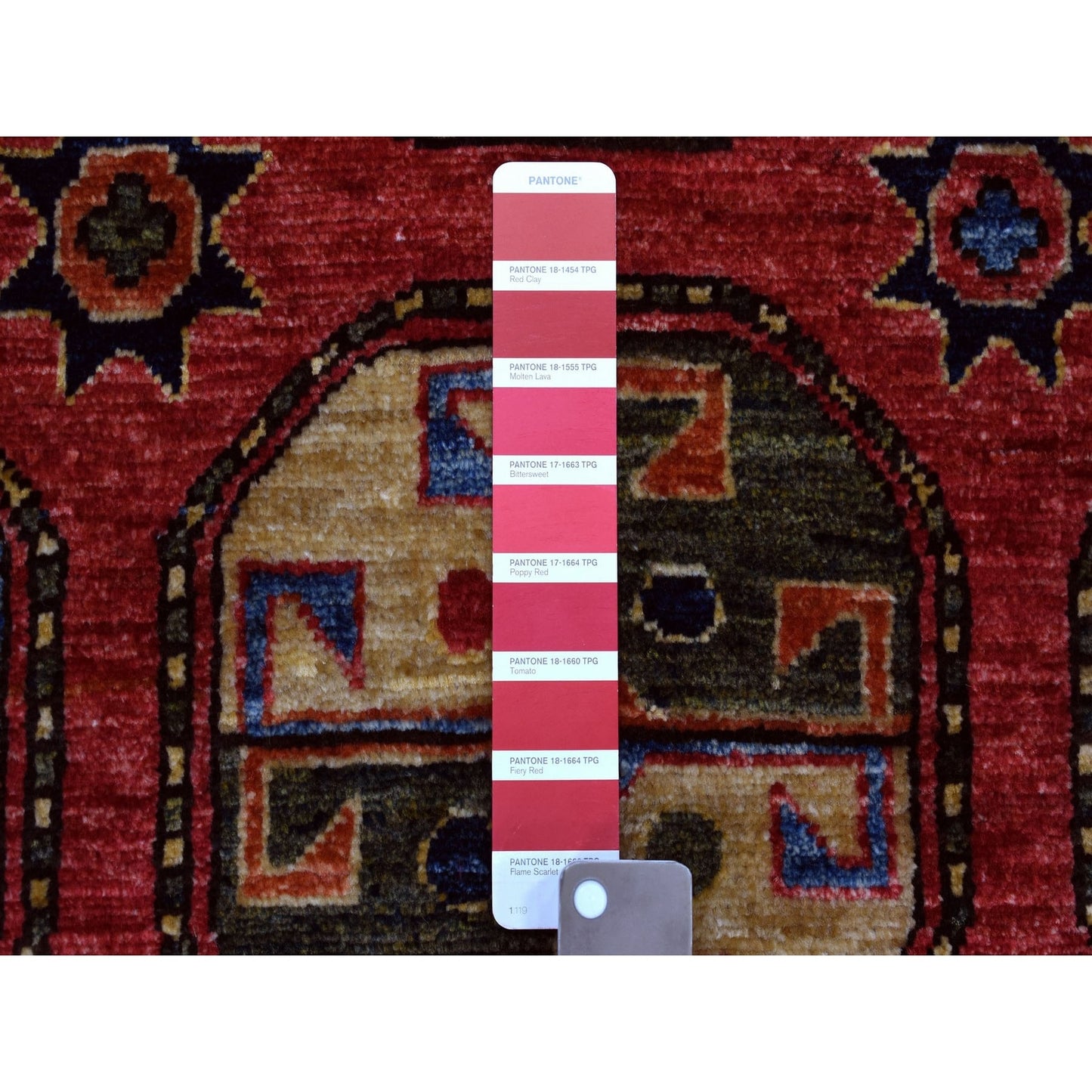 4'X10'2" Afghan Turkoman Ersari Wide Runner Tekke Design Hand Knotted Rug