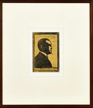 Cyril Edward Power (British) - Self Portrait 1926 Linocut Print Signed Framed