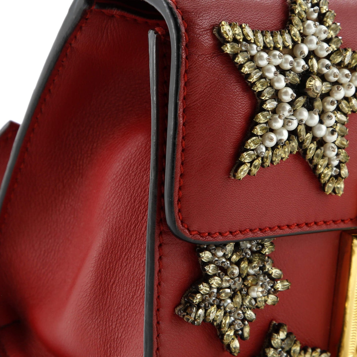 Gucci Padlock Shoulder Bag Embellished Leather Small