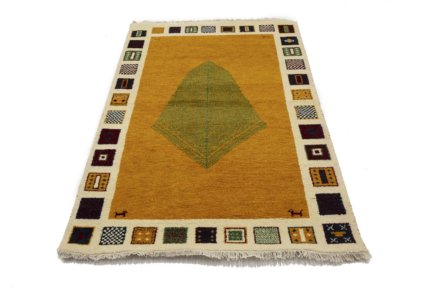 Decor Handmade Indo-Gabbeh Rug 4X6 Modern Bordered Oriental Carpet Entryway