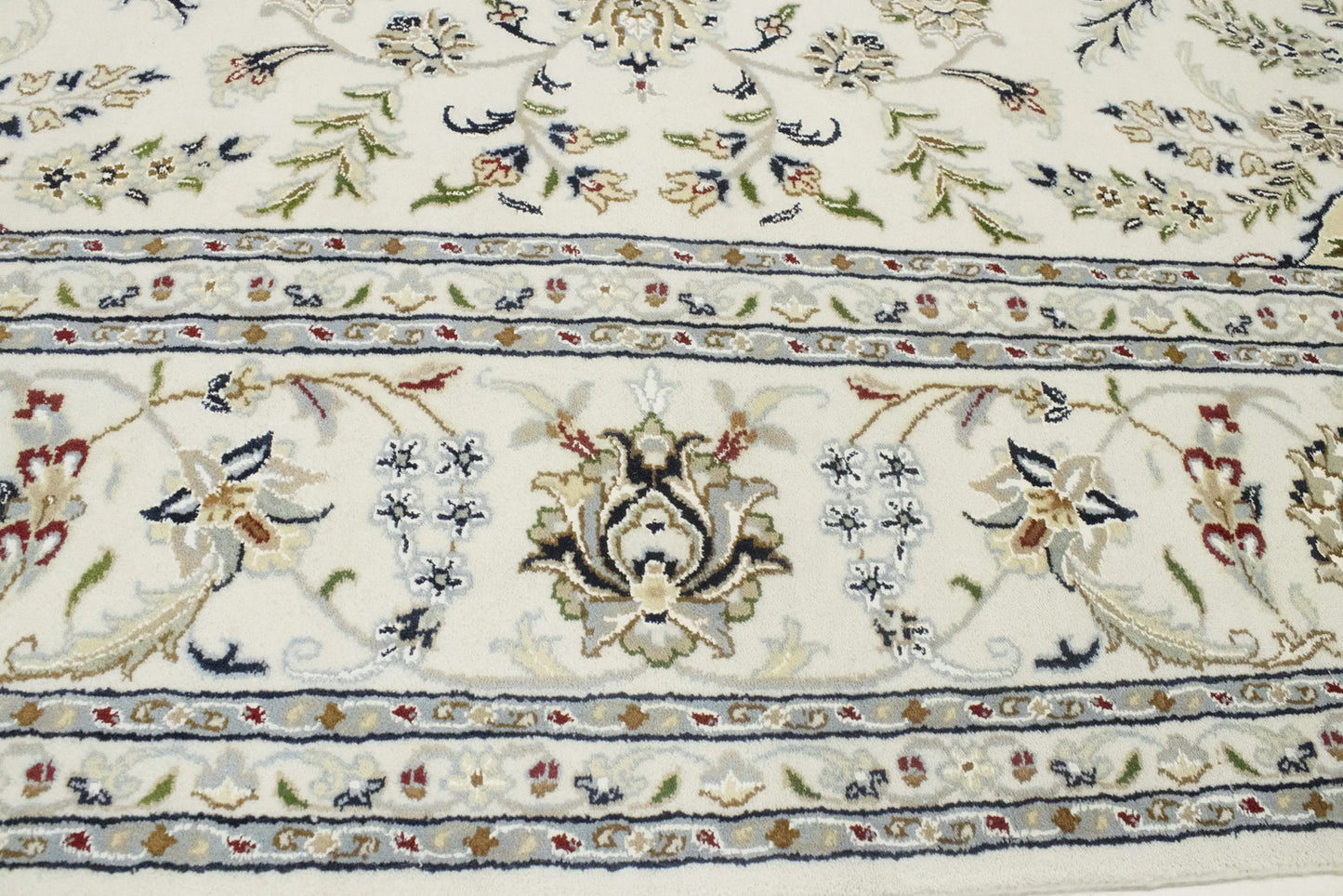 Floral Medallion Classic Indo-Nain Handmade Oriental Rug 8X10 ft