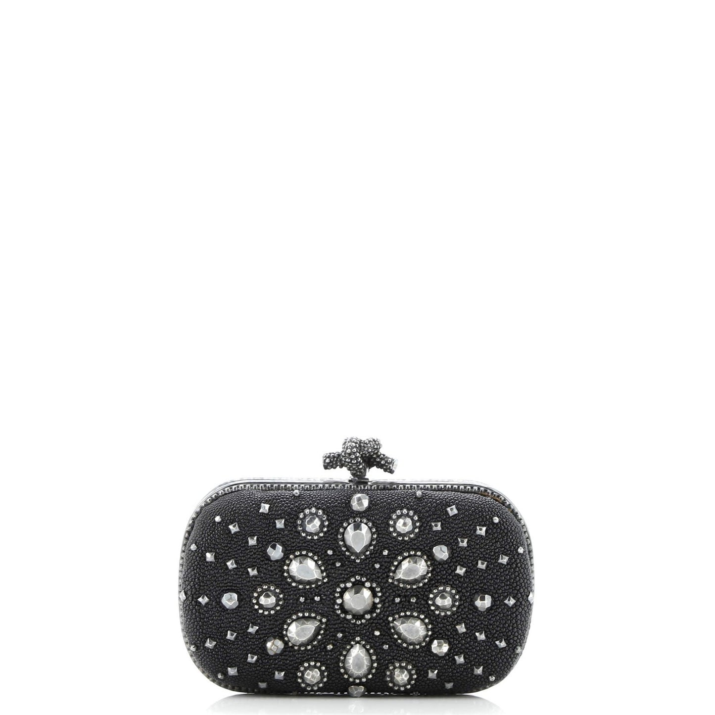 Bottega Veneta Box Knot Clutch Embellished Stingray Small