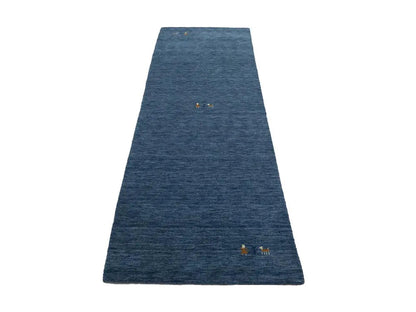 2'6x7'11 Steel Blue Contemporary Tribal 3X8 Gabbeh Runner Rug Modern Wool
