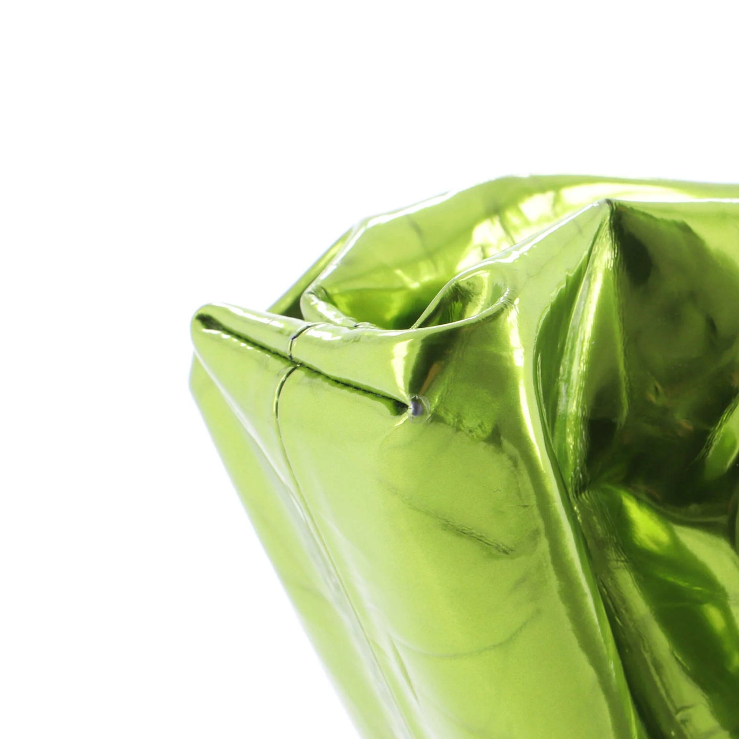 Bottega Veneta The Pouch Crinkled Metallic Patent Teen