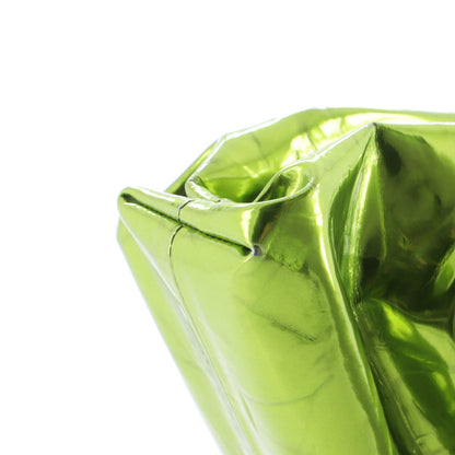 Bottega Veneta The Pouch Crinkled Metallic Patent Teen