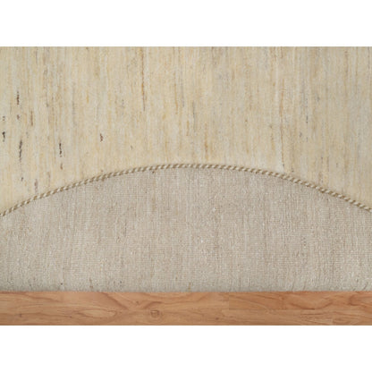 5'X5' White Modern Plain Design Lori Buft All Wool Hand Knotted Round Rug