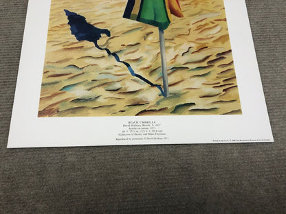 David Hockney Beach Umbrella " Poster Pop Art