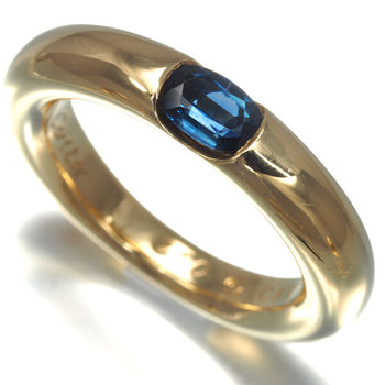 Cartier Ring Sapphire Ellipse Eu52 18K 750 Yellow Gold