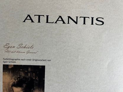 Egon Schiele, Lithograph From An Painting Coa Signed In Pen Numbered