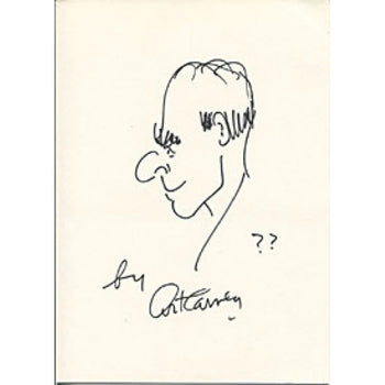 Art Carney Autographed/Signed 8X10 Drawing