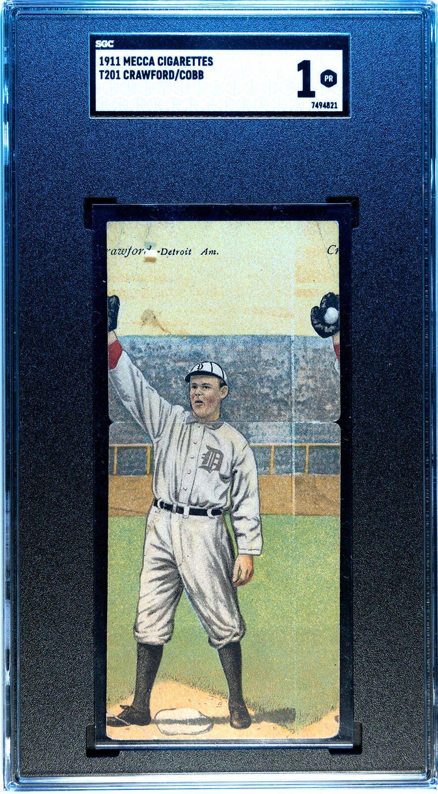 1911 Mecca Cigarettes T201 Ty Cobb Sam Crawford Card Sgc 1