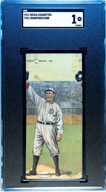 1911 Mecca Cigarettes T201 Ty Cobb Sam Crawford Card Sgc 1