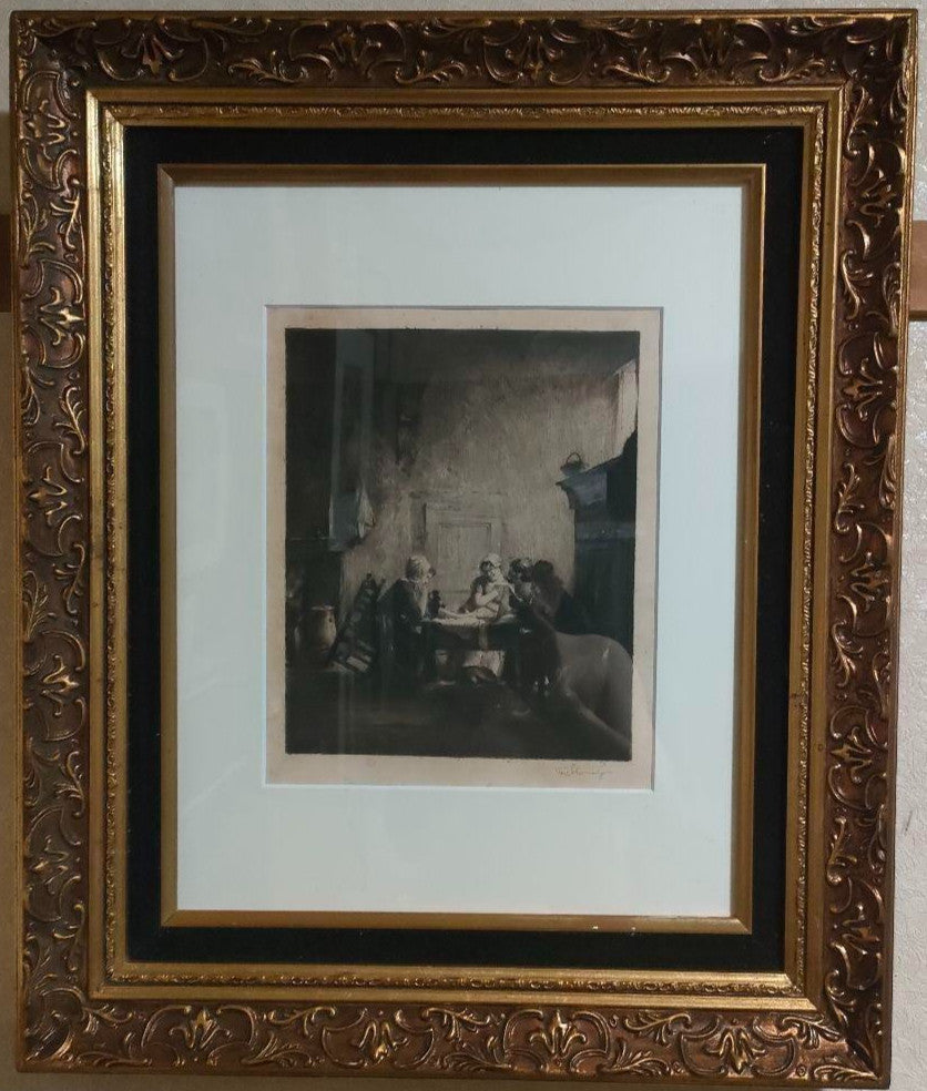 Ferdinand Schmutzer Signed Original Etching -Die