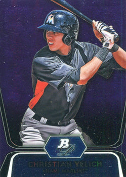 Christian Yelich 2012 Bowman Platinum Purple