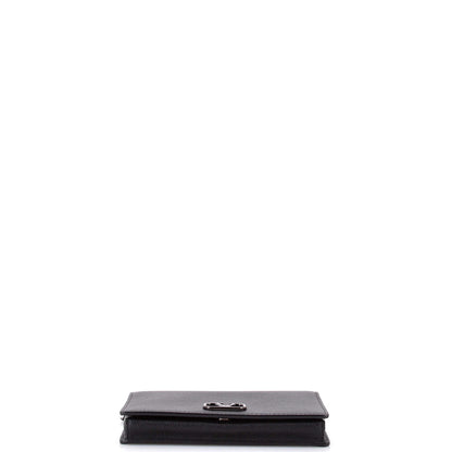 Valentino Garavani Vlogo Signature Wallet On Chain Leather