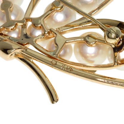 Mikimoto Pearl Pearl Brooch K14 Yellow Gold