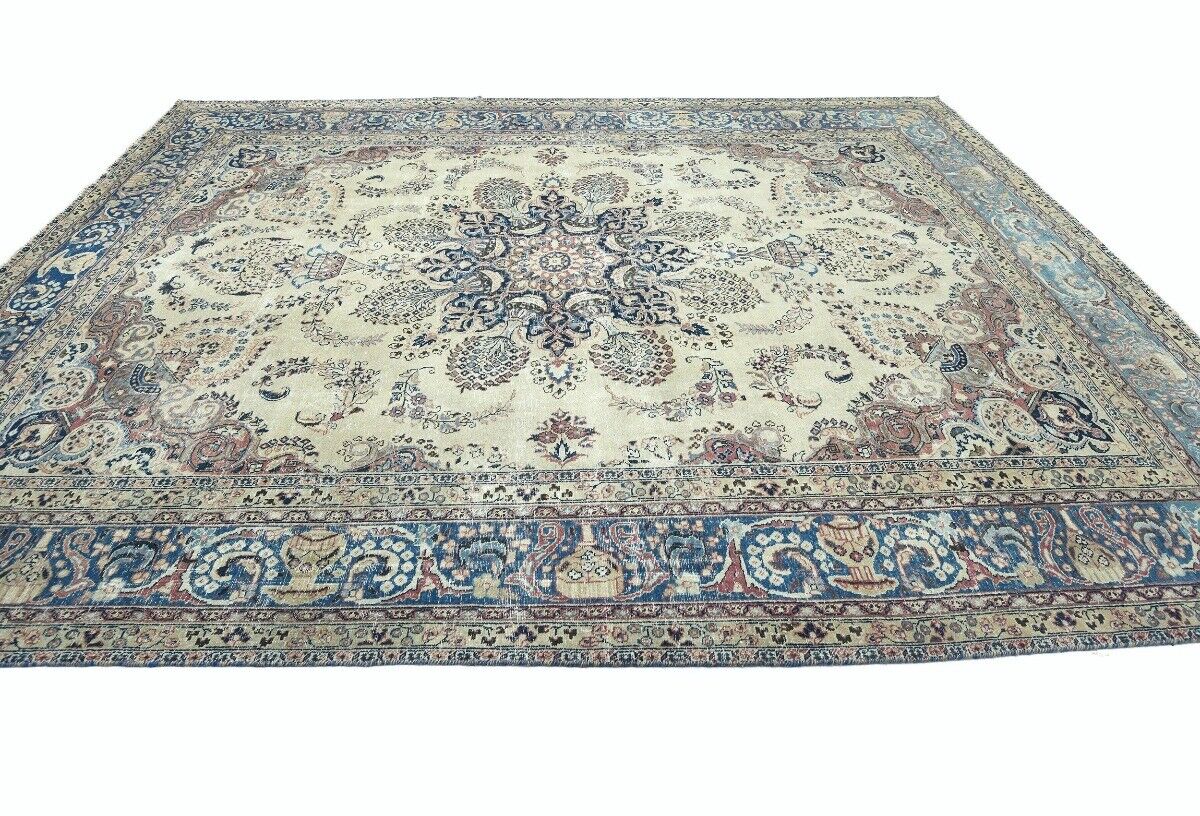 9'6X12'8 Ft Antique Distressed Stone-Washed
