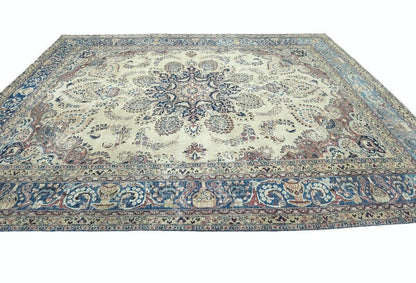 9'6X12'8 Ft Antique Distressed Stone-Washed